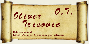 Oliver Trišović vizit kartica